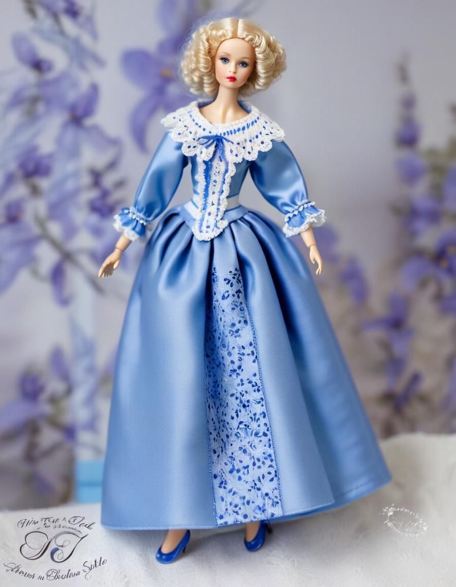 Elegant Doll in Bychova Style, 1625 Fashion