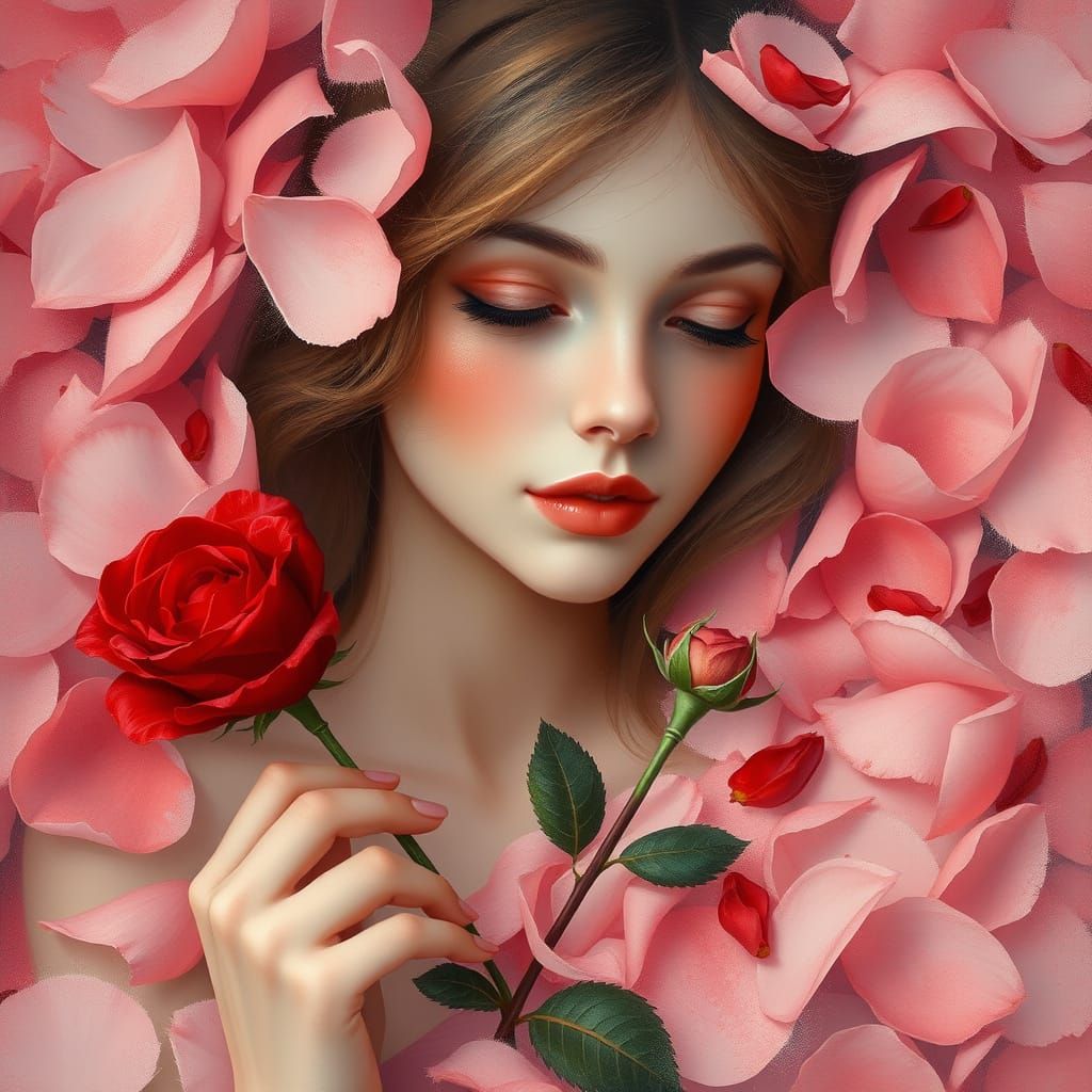 Enigmatic Woman Ponders Heart's Mysteries in Dreamy, Impress...