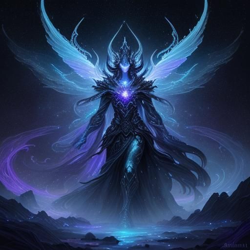 Cosmic Entity in Astral Form, Digital Art