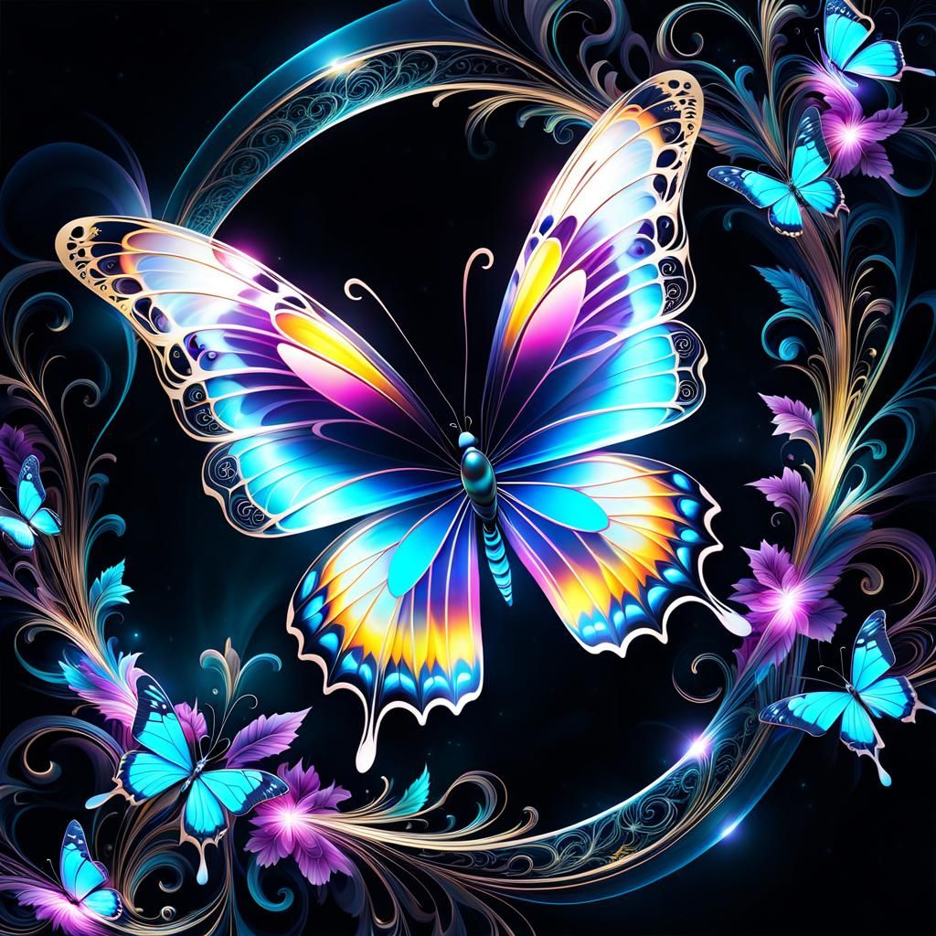 Surreal Butterfly Art Created from Air and Smoke