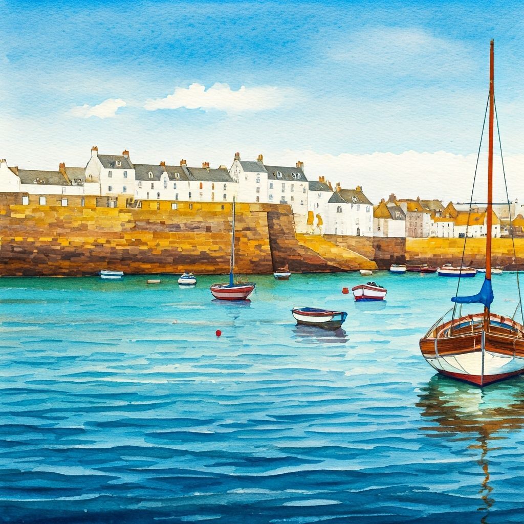 Pittenweem Harbour Scotland Watercolour Painting