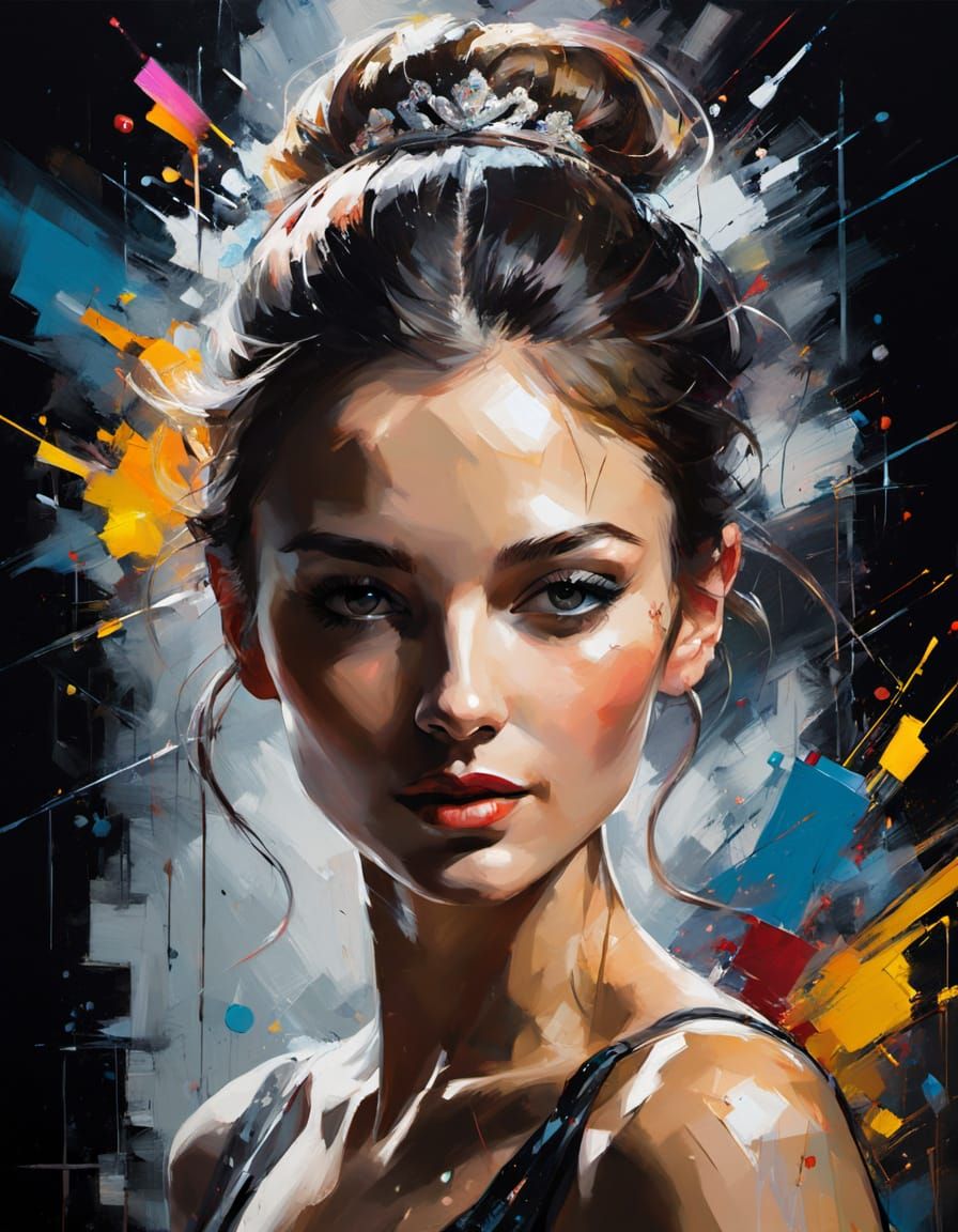 Romantic Impressionist Ballerina in Euphoric Dance