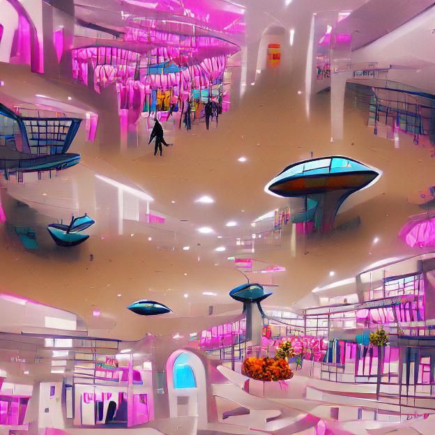 Otherworldly Shopping Mall in the Afterlife