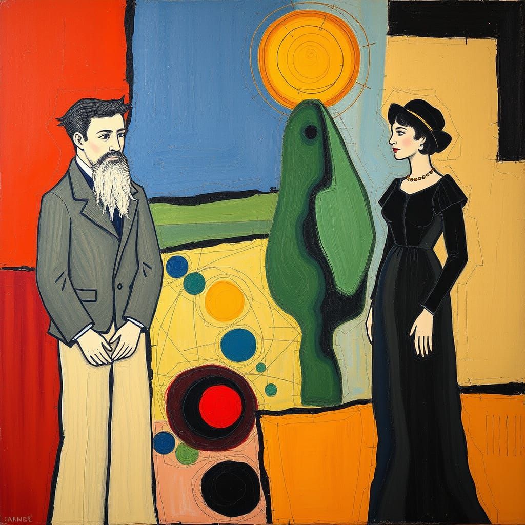 Abstract Composition in the Style of Early Modern Art