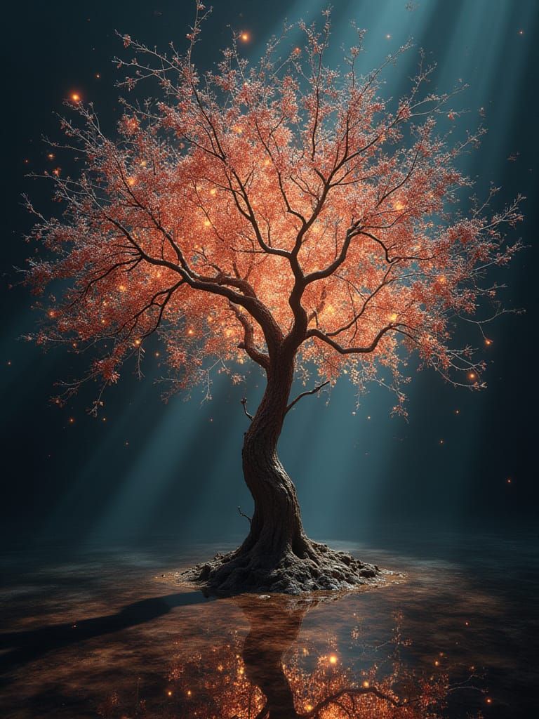 Enchanted Flyingtrees with Floral Gossamer Filigree Wings