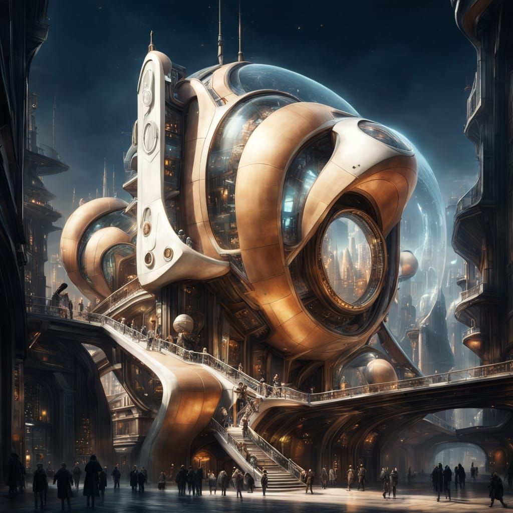 A futuristic building