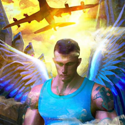 Air Force Medic Reaches Heaven, Digital Matte Painting