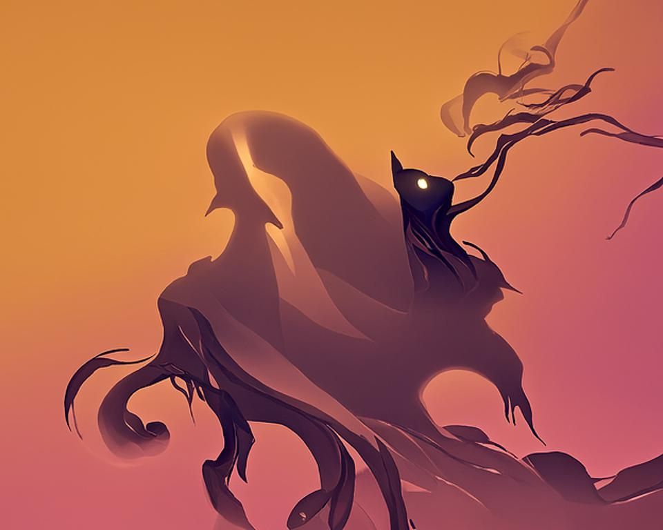 Ethereal Shadow Ghost Digital Artwork