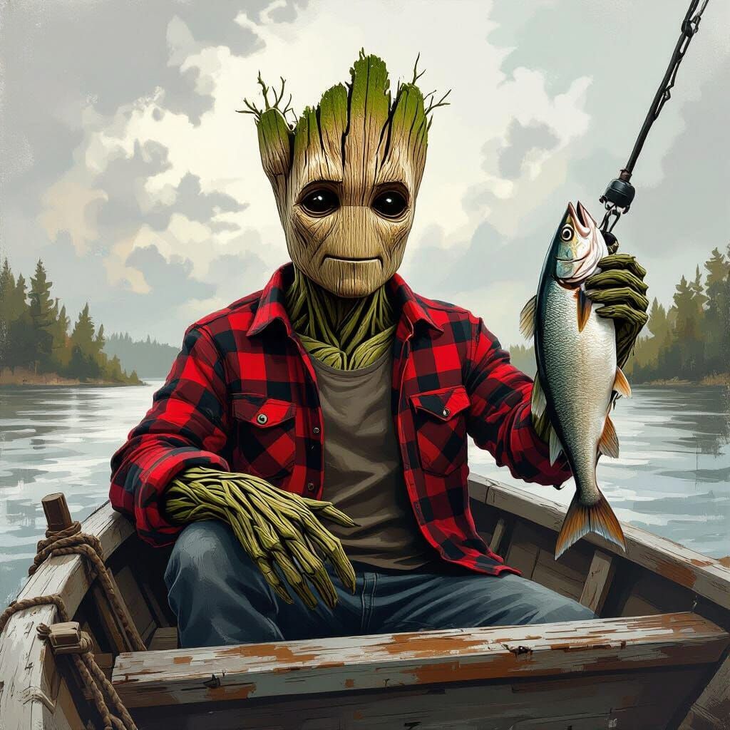 Manly Groot Fishing, Digital Concept Art