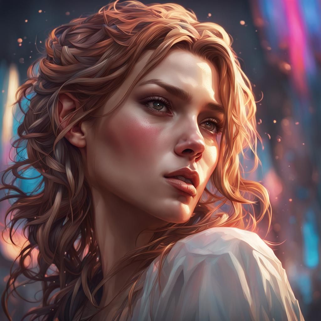 Addiction Portrait in Hyperdetailed Style