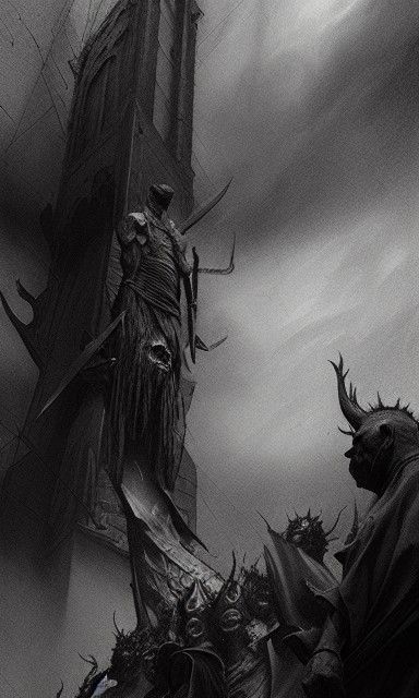 Sinister Book of Evil: Hyperdetailed Charcoal Art