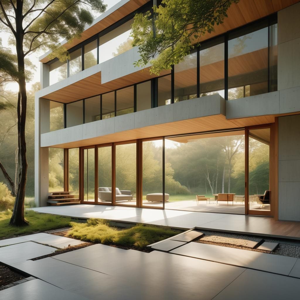 Minimalist House with Clean Lines and Natural Light