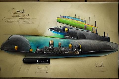 DaVinci Nuclear Power Submarine Codex Drawings- Page 2