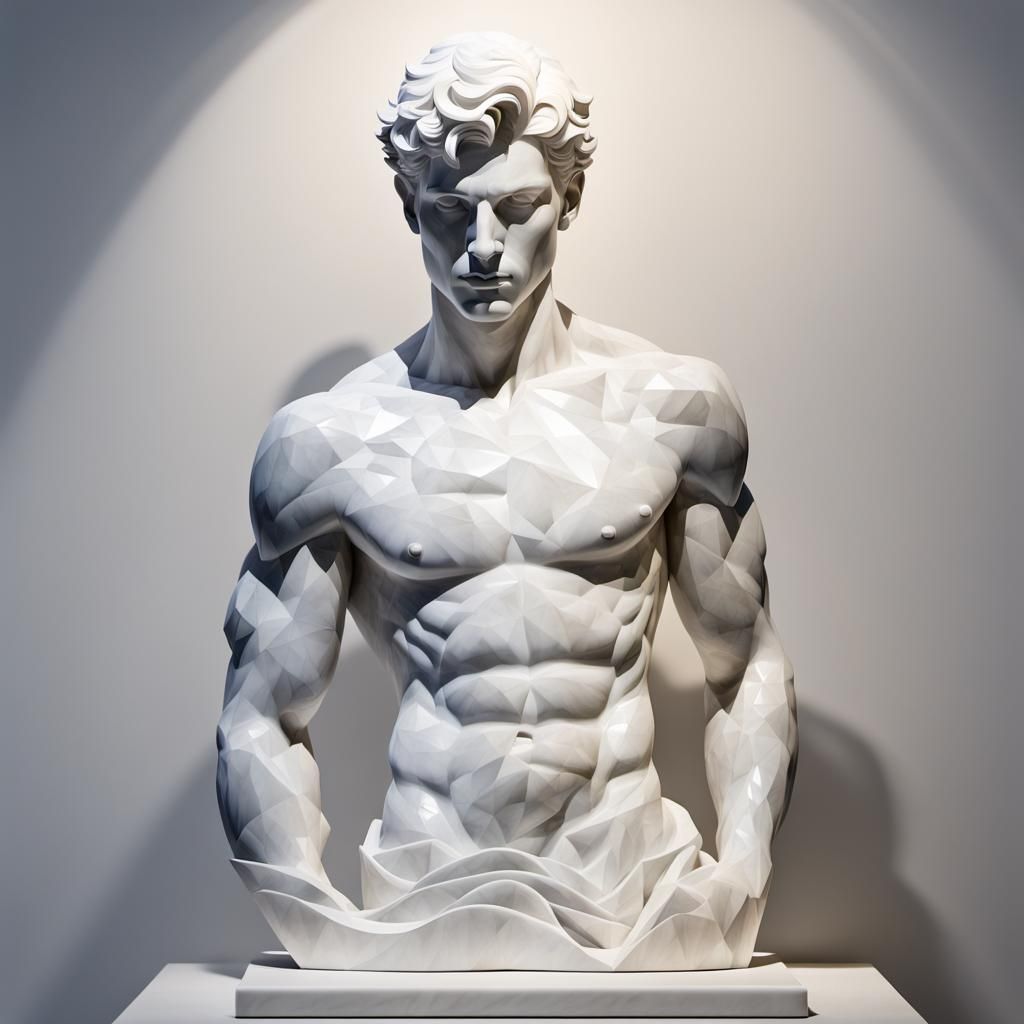 Marble Sculpture of a Handsome Young Man