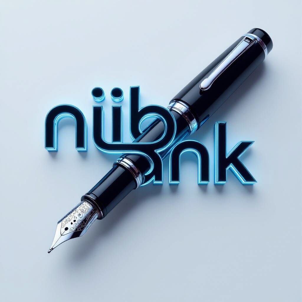 Sleek Digital Nib Pen with "Nib Bank" Branding