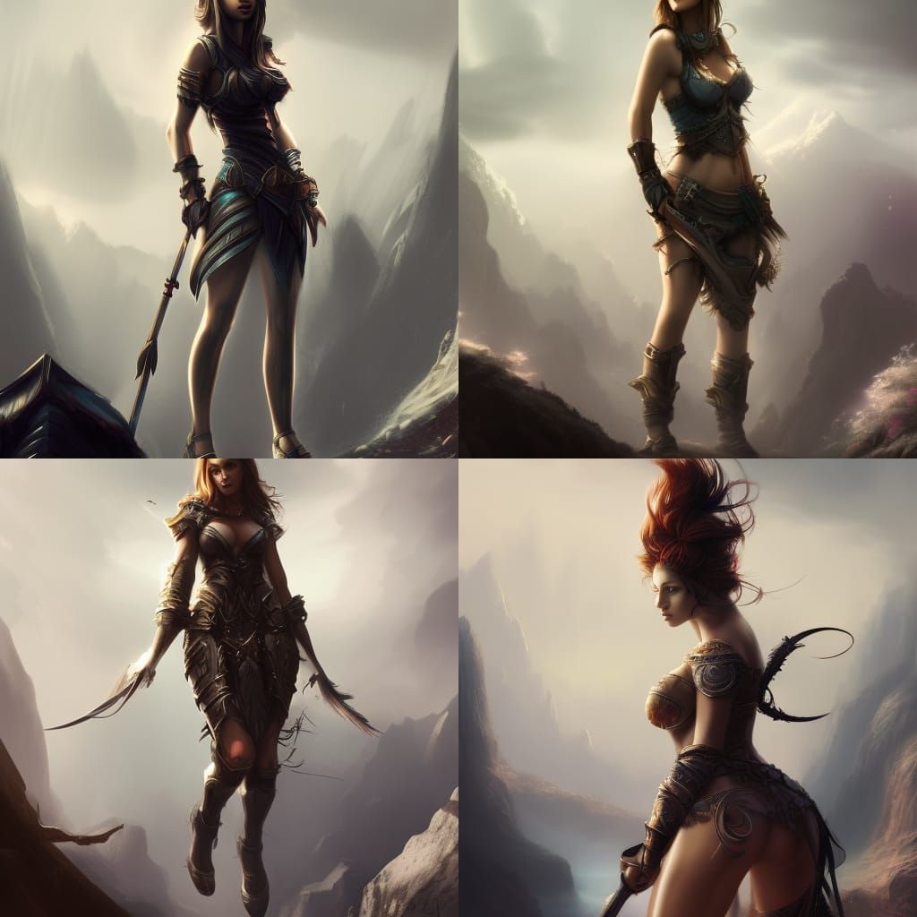 Beautiful Woman Portrait: Hyperrealistic Digital Matte Paint...