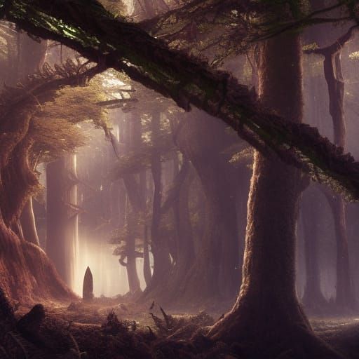 Shipwreck on Forest Planet: Digital Matte Painting