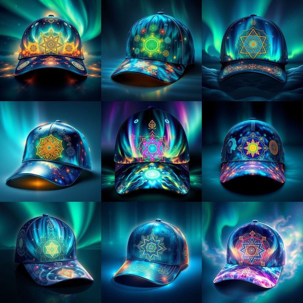 Aurora Baseball Cap: A Visionary Digital Artwork