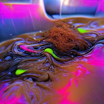 Neon Brown Liquid Flowing Smoothly
