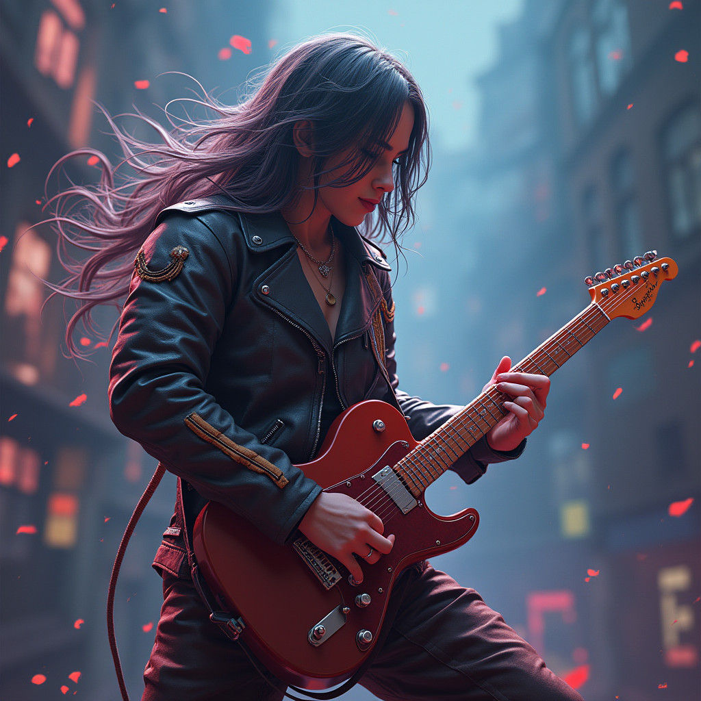 Photorealistic Rock and Roll Fantasy Art