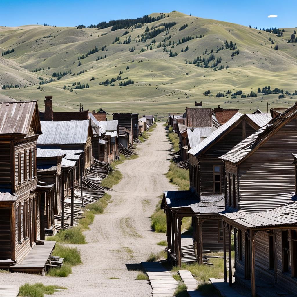 Bannack Montana Ghost Town Main Street View