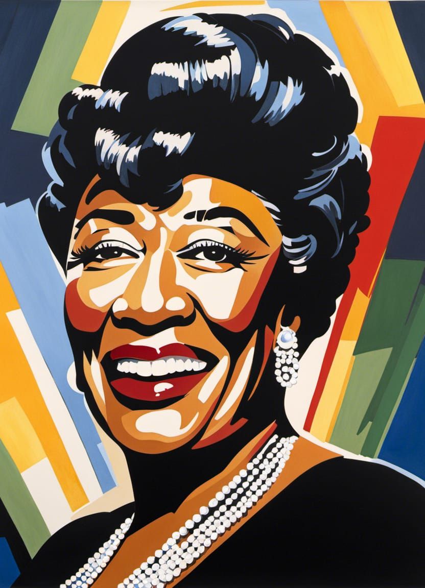 Ella Fitzgerald Gouache Portrait
