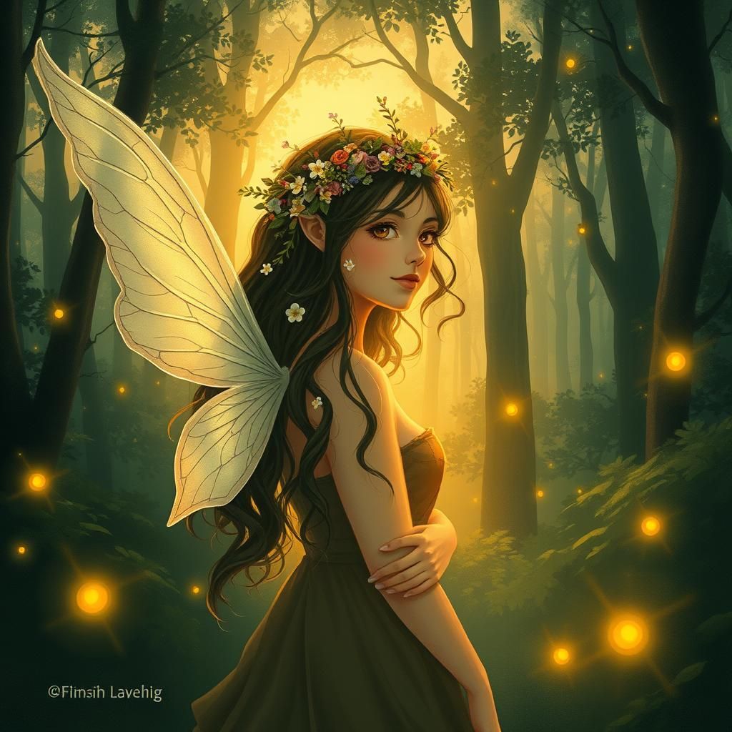 Enchanted Forest Fairy in Froud-Inspired Style