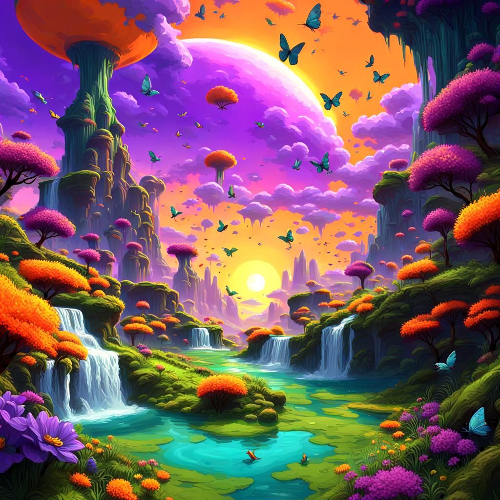 Psychedelic Springtime on an Alien Planet