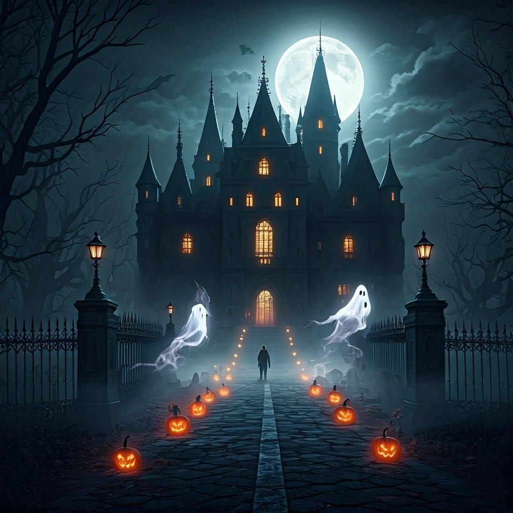 Halloween Party at Dracula's Castle in Panorama