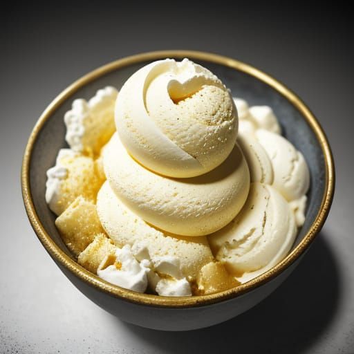 Hyperrealistic Ice Cream Close-Up in HDR Style