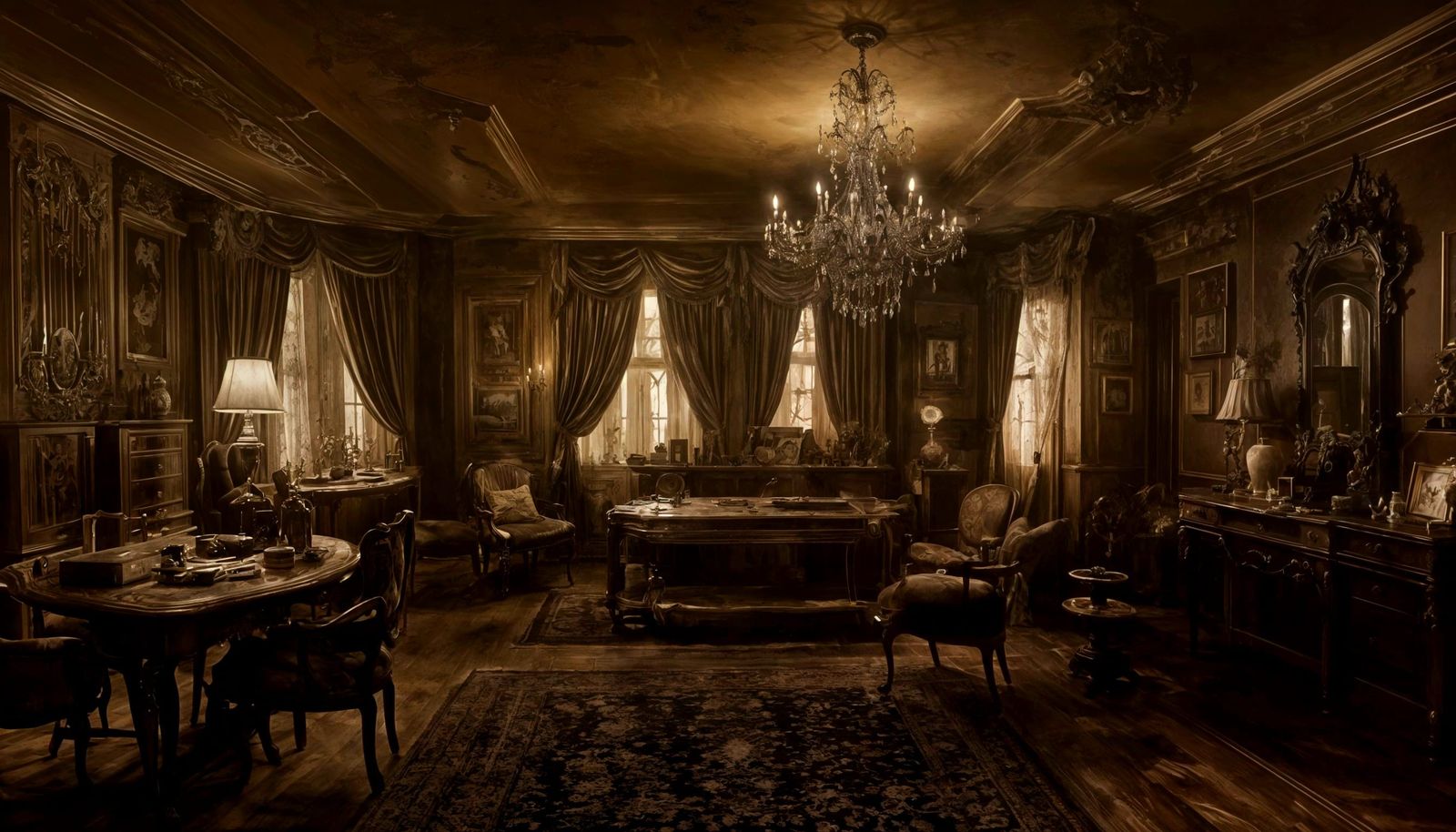 Sinister Challenge Topic in Dark Fantasy Style