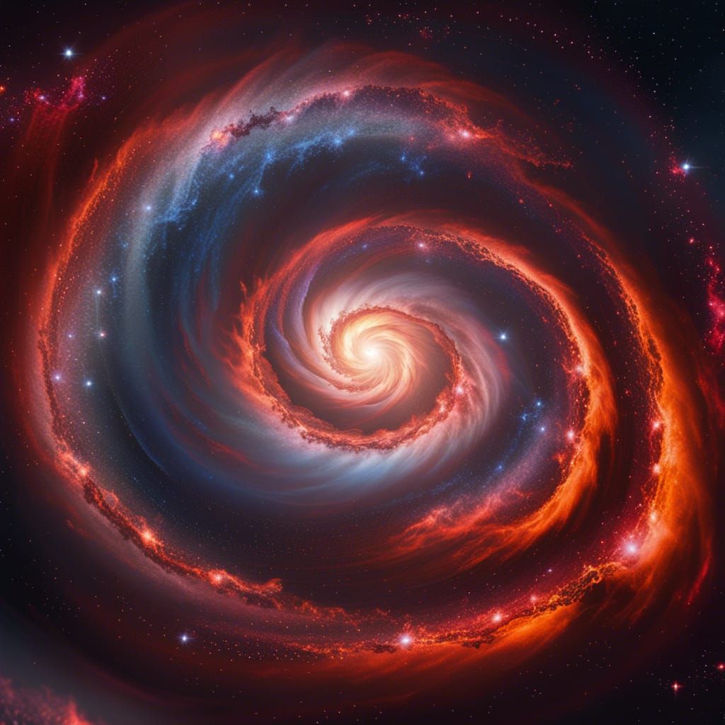 Stunning Spiral Galaxy with Starry Background