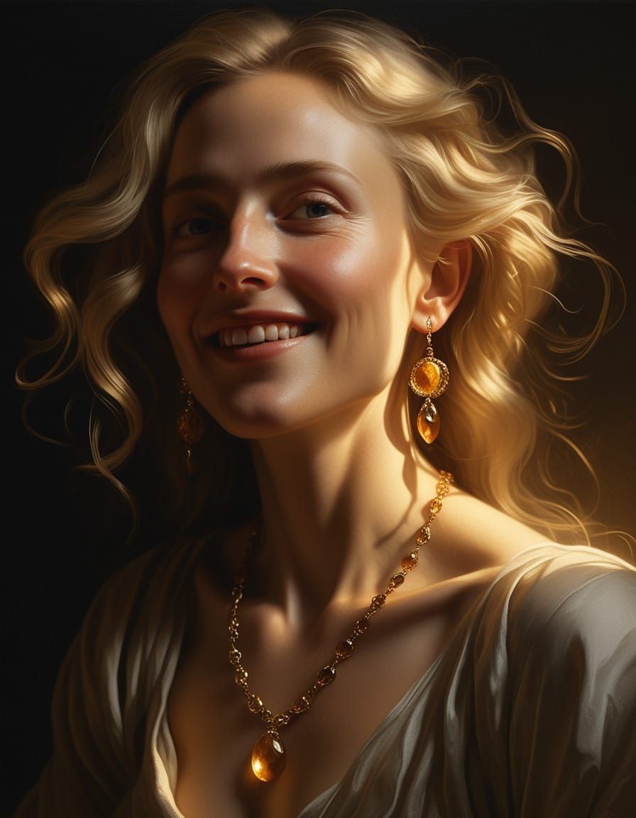 Ethereal Beauty in Golden Candlelight