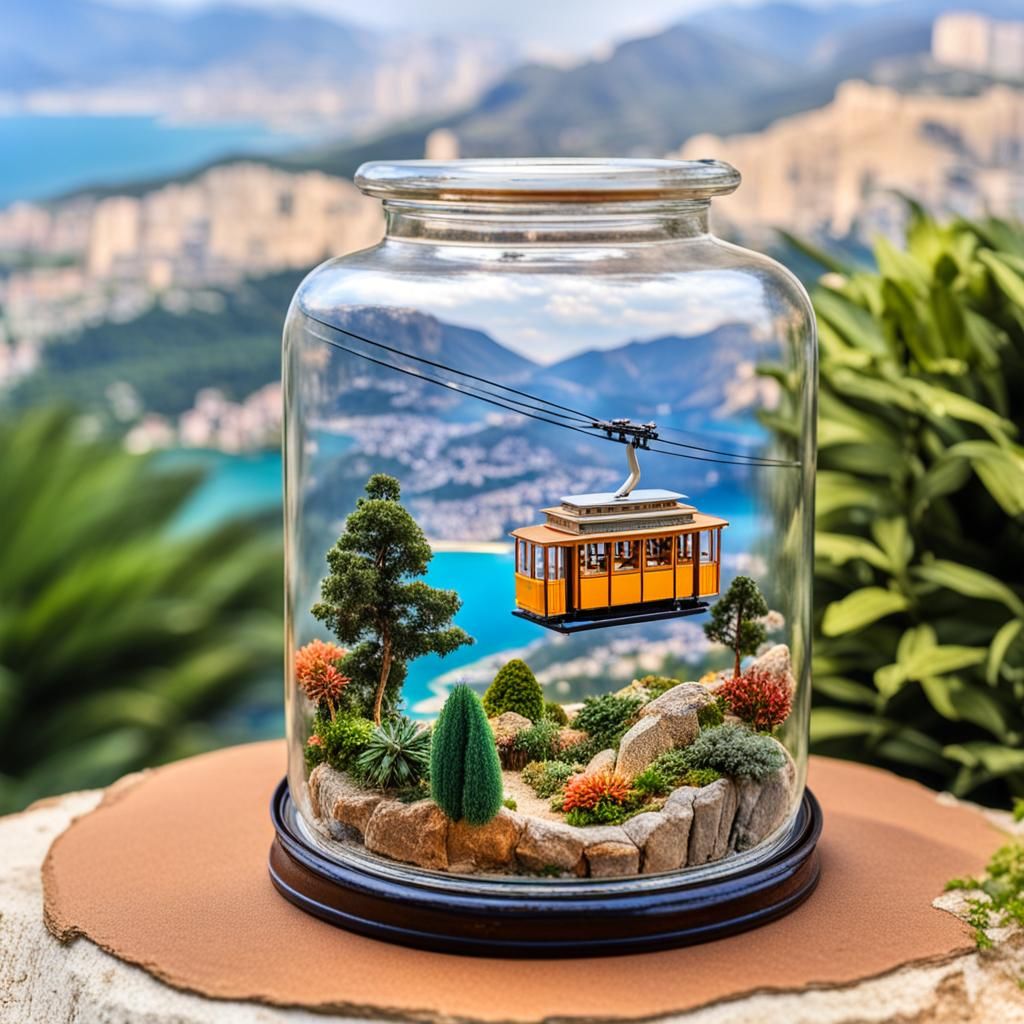 Miniature World Inside a Glass Jar