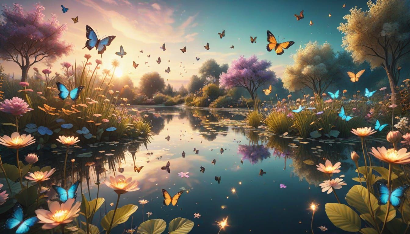 Bioluminescent Crystal Garden in Magical Realism