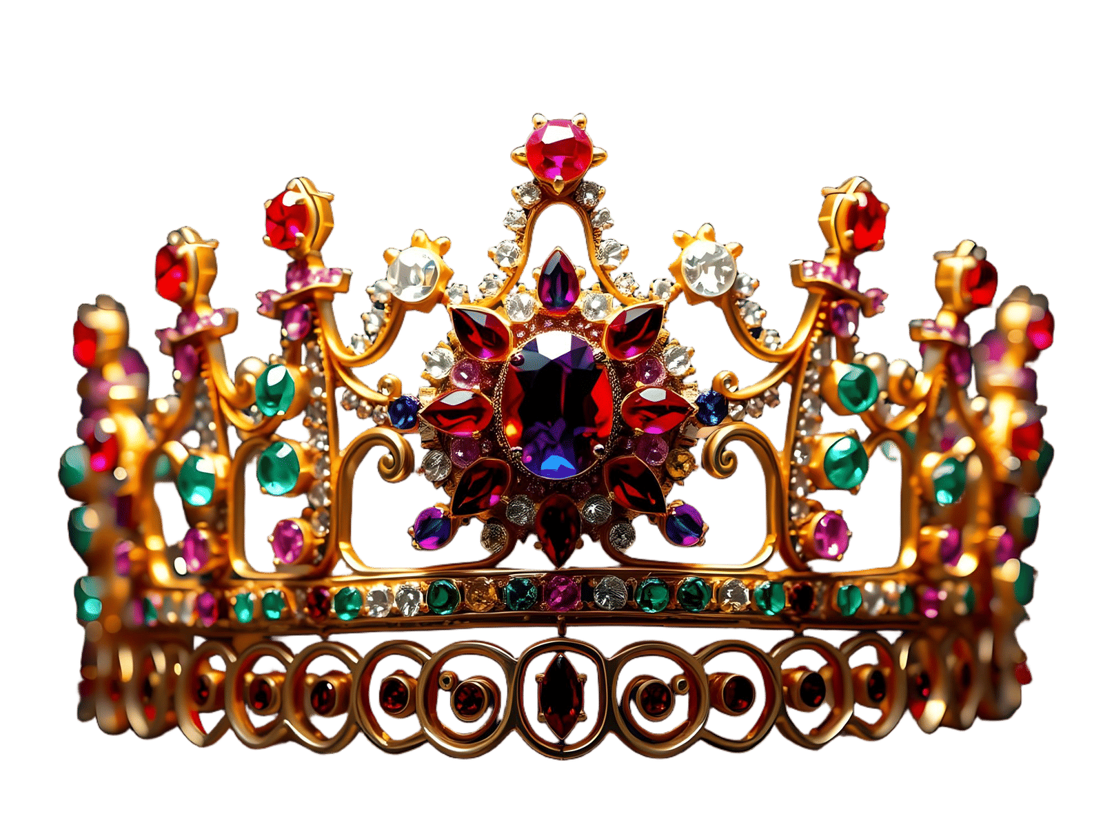 Glittering Bejeweled Tiara in Hyperrealistic Detail