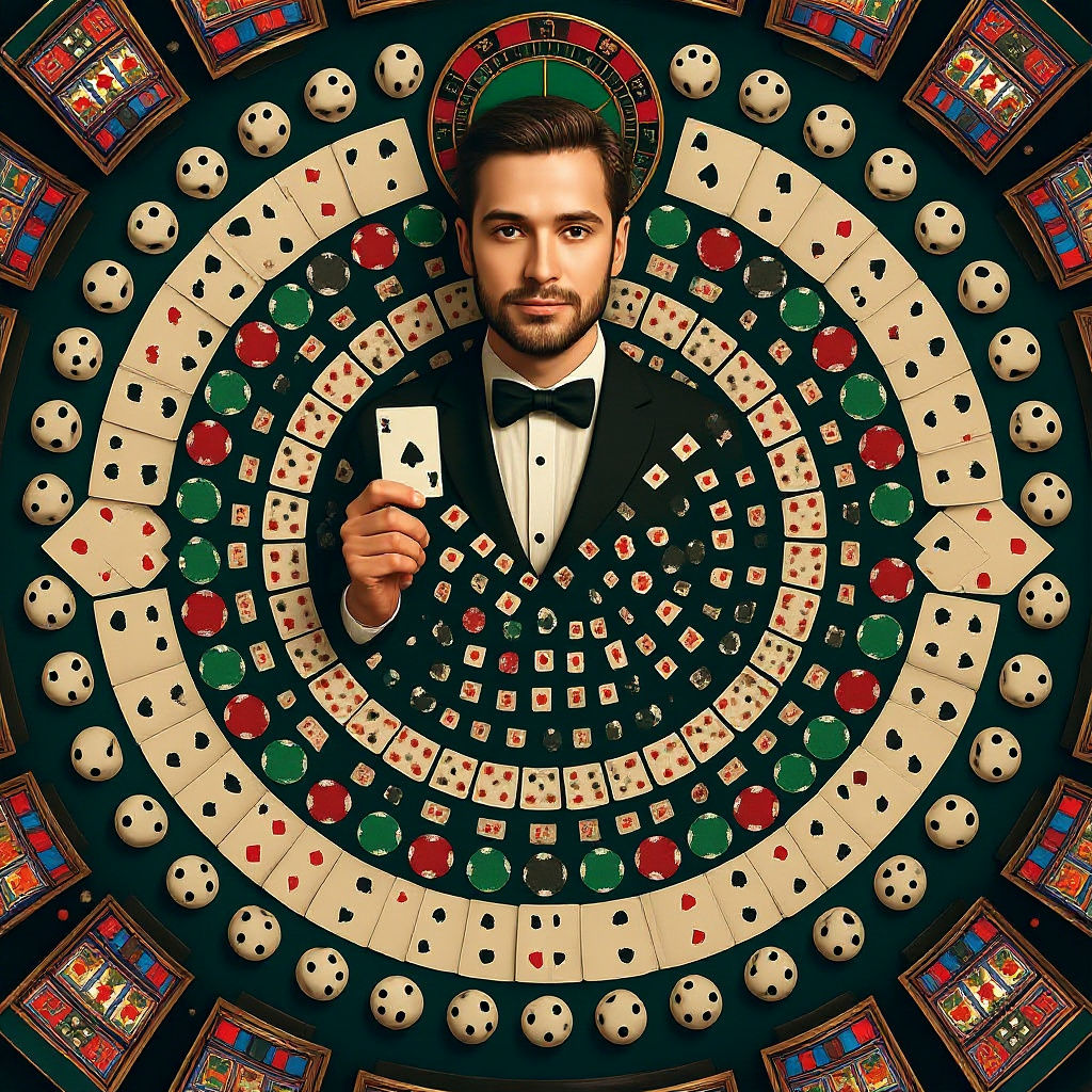 Kaleidoscope Gambling Art in Fractal Pattern