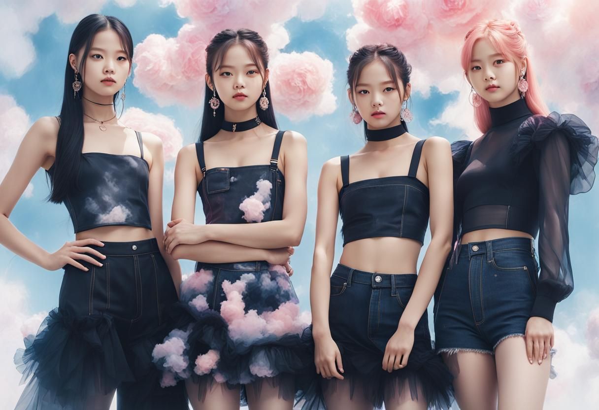 Divine Portrait in Clouds: French Impressionism Style