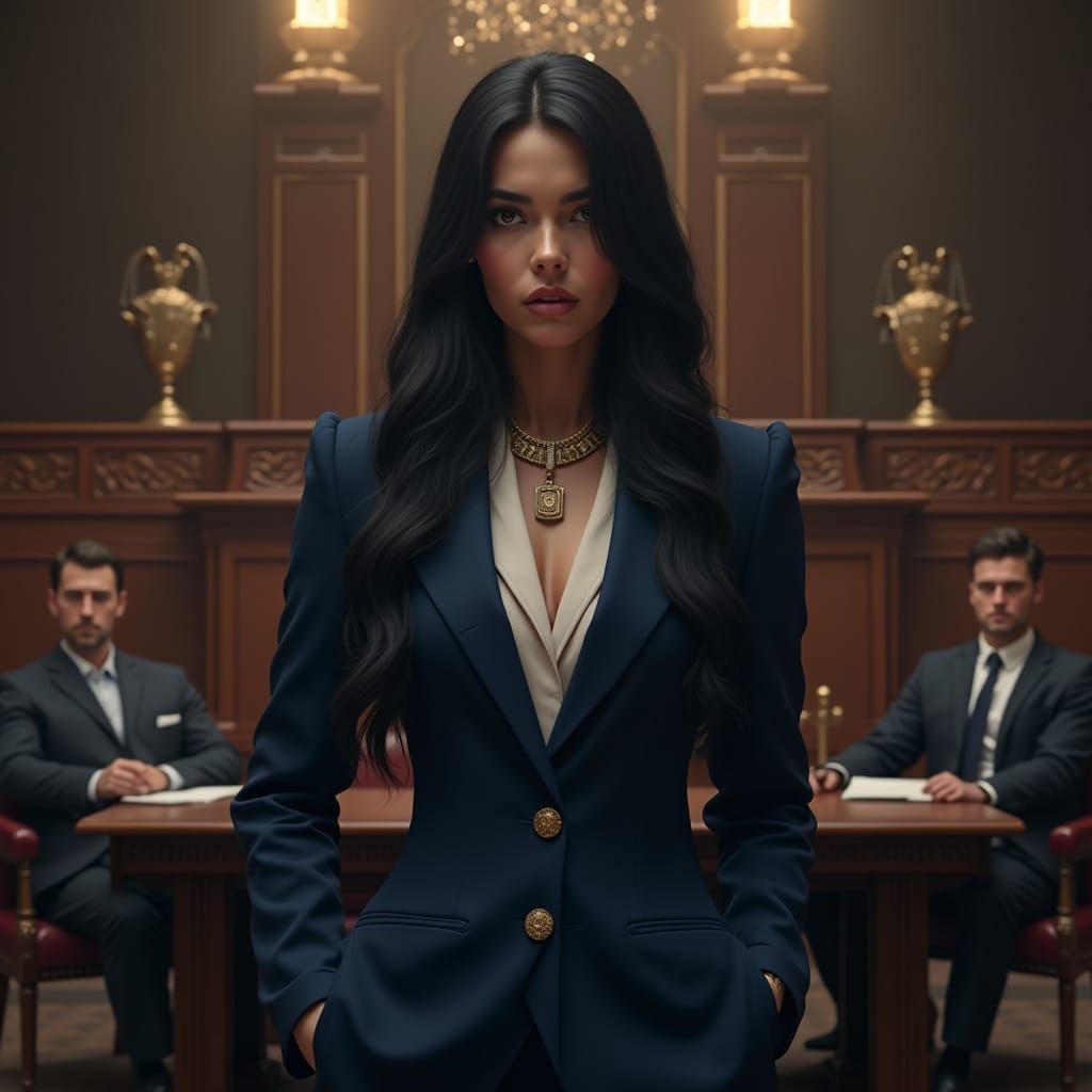 Courthouse Drama: Young Attorney Defends Client with Passion...