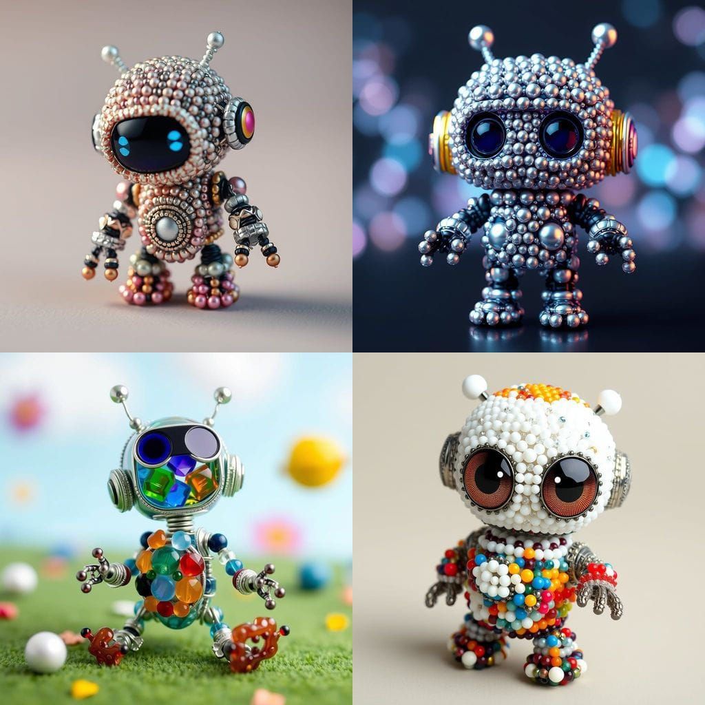 Beaded Robot Baby: A Whimsical Creation