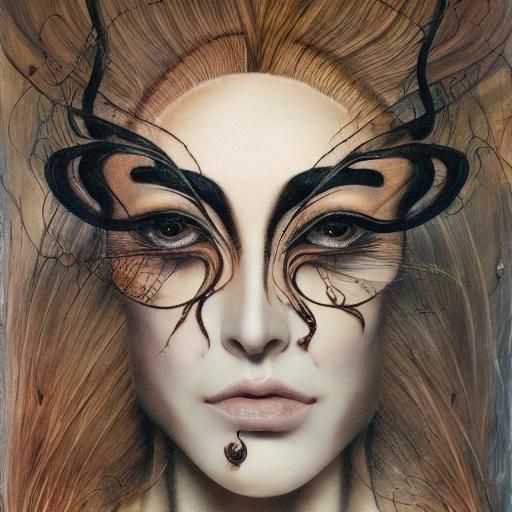 Surreal Zebra Tattoo Face: A Bauhaus-Inspired Masterpiece