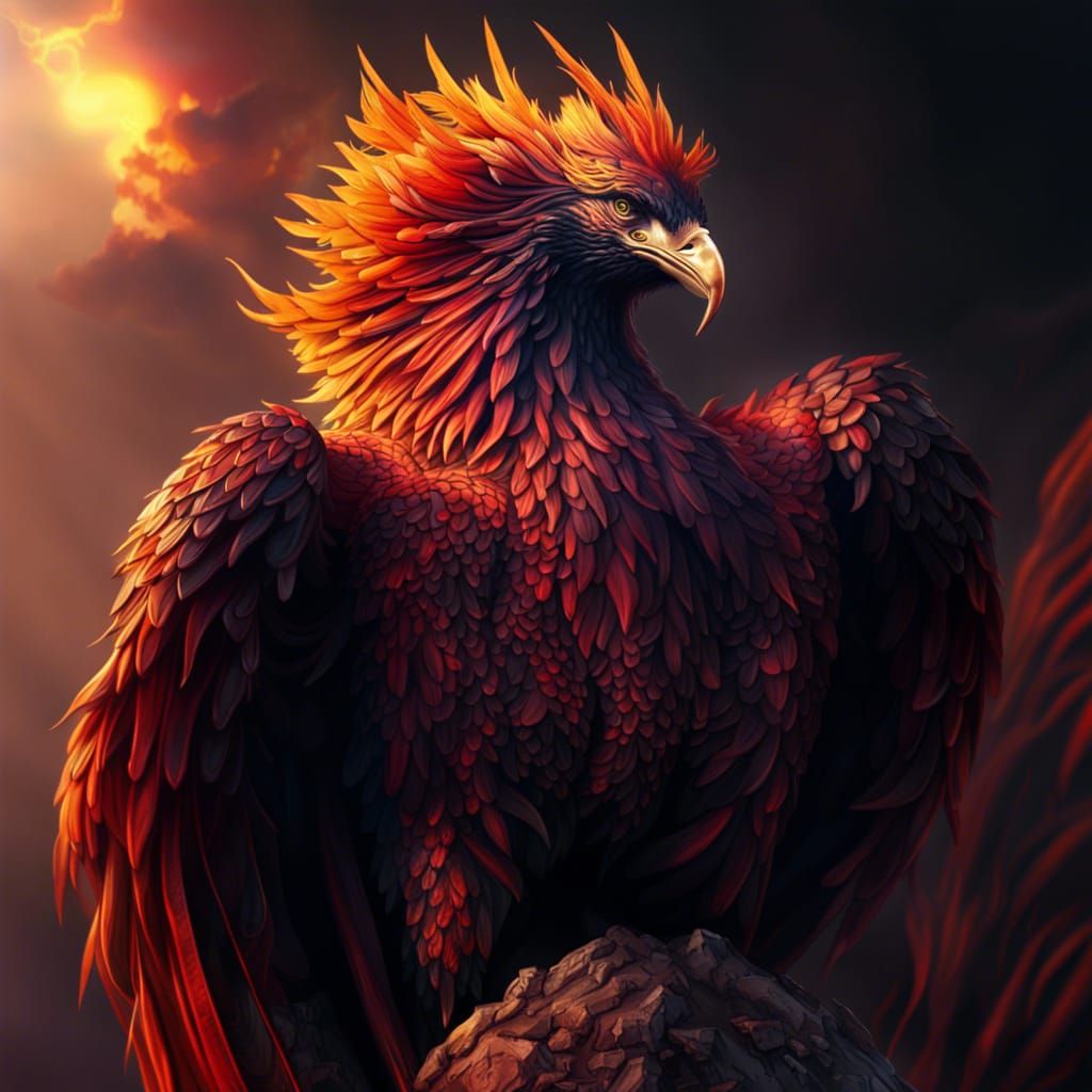 Majestic Phoenix in Flight: A Digital Masterpiece