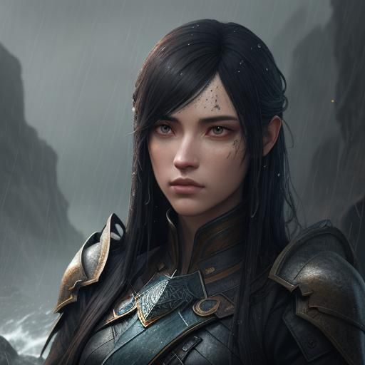 Lesbian Couple Kissing in the Rain