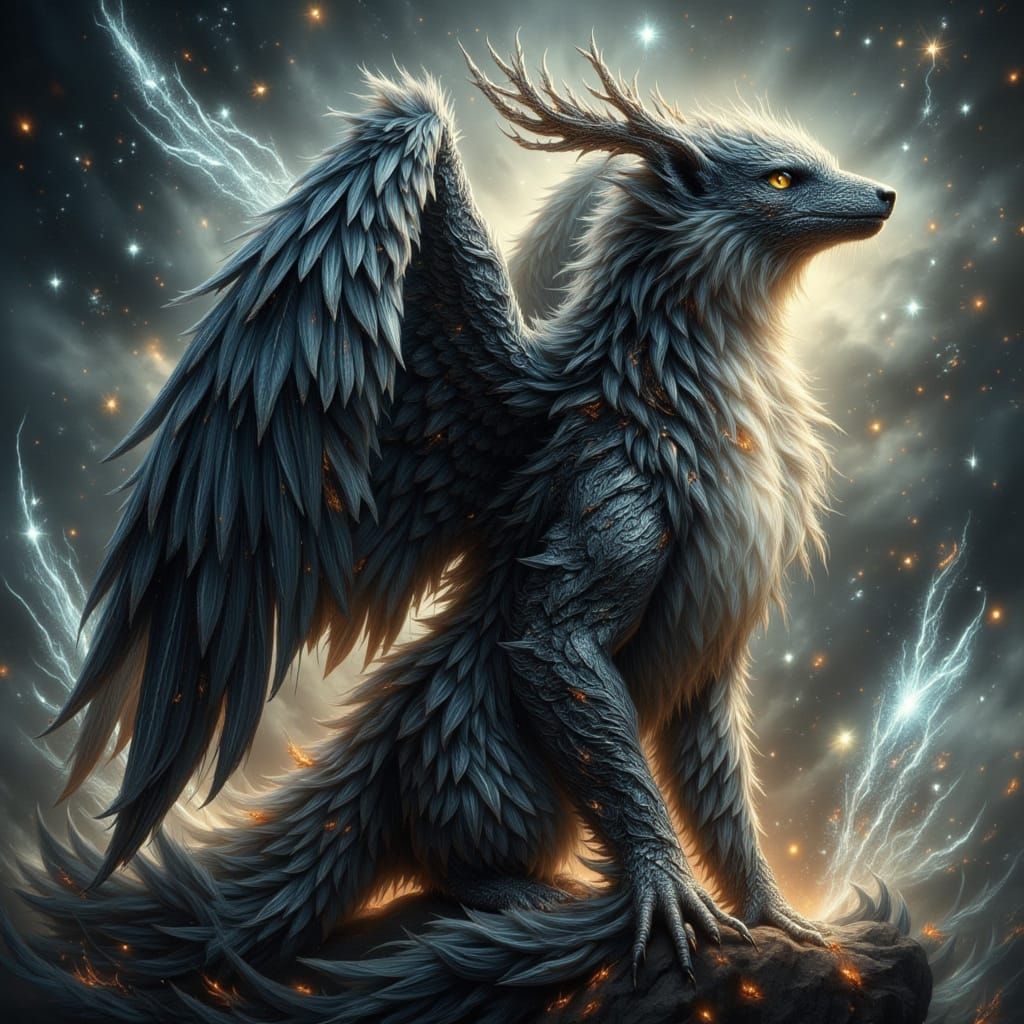 Mystical Quadruped in Hyper-Realistic Style