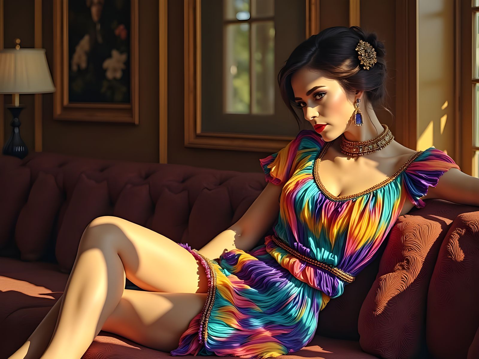 Colorful Surrealism: Analogous Colors in Art Nouveau Style