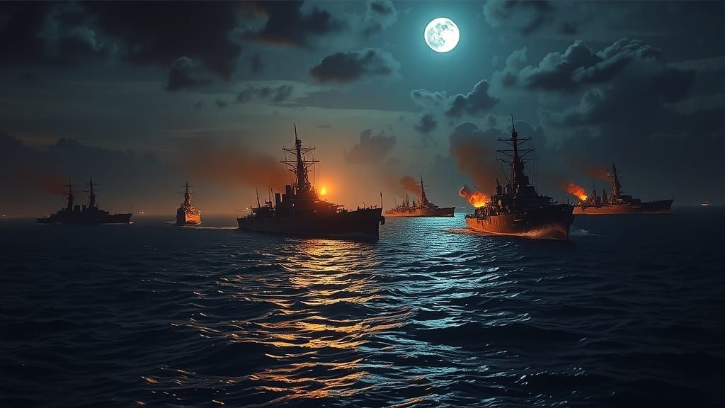 Epic Naval Battle at Twilight