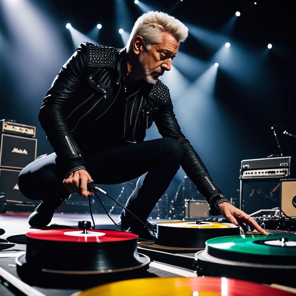 Adam Clayton looking for Bono's car keys...