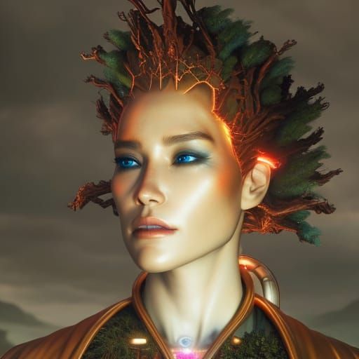 Hyperrealistic Spawn Terminator GhostRider Portrait in 8K