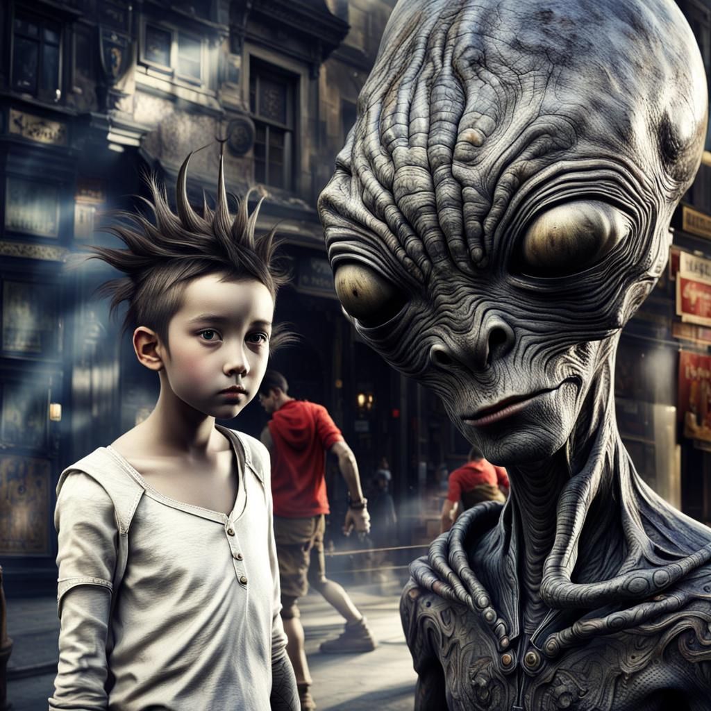Photorealistic Aliens in Exotic Fashion, Masterpiece Photogr...