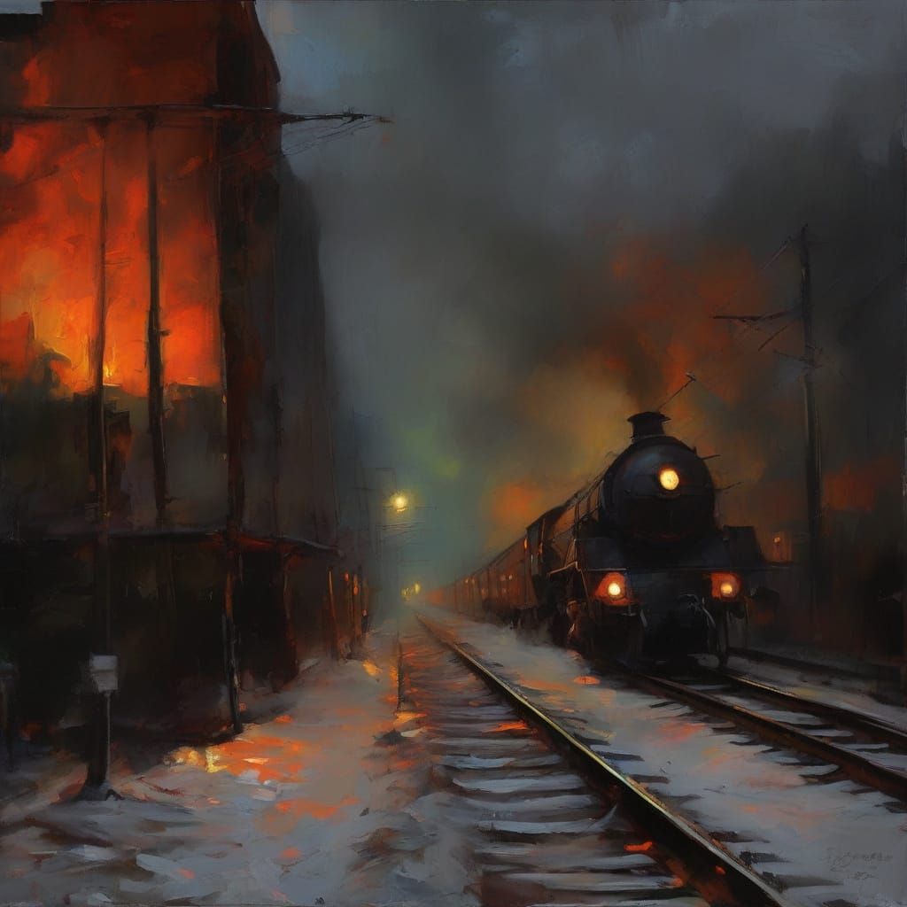 Dark Fantasy Train Confronts Demonic Rabbits in Exaggerated ...